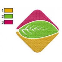 Leaf Logo Embroidery Design 07